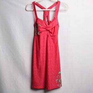 Athleta Pink Paisley Strappy Racerback Sport Dress S 553294-01